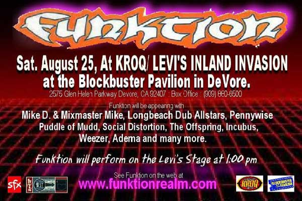 Funktion opens the Inland Invasion concert