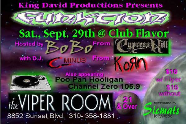 Funktion performs with members of KORN and Cypress Hill at Viper Room