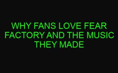 Why Fans Love Fear Factory and the Music They Made