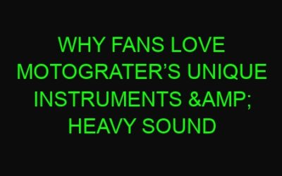 Why Fans Love Motograter’s Unique Instruments & Heavy Sound
