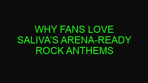 Why Fans Love Saliva’s Arena-Ready Rock Anthems